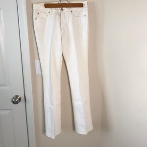 White Bootcut Jeans